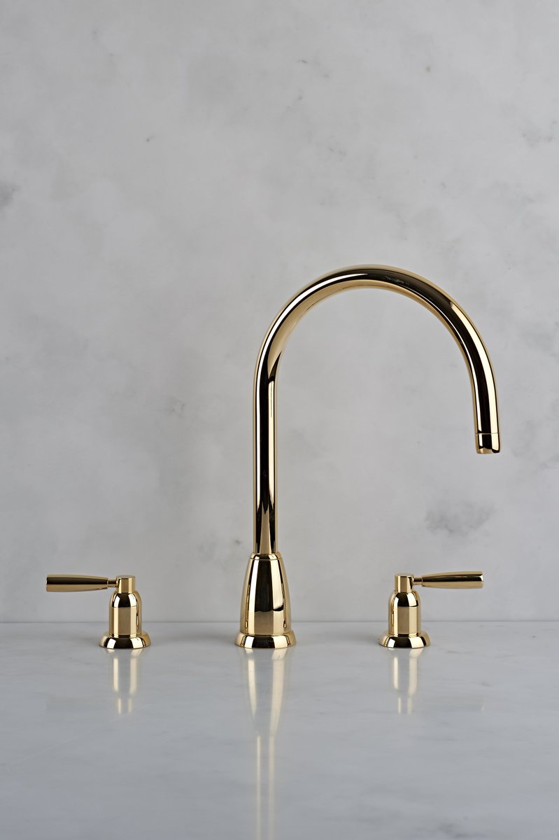 Gold brassware is usually associated with traditional styles, however it is now widely recognised as a finish that works beautifully for contemporary-styled interiors too