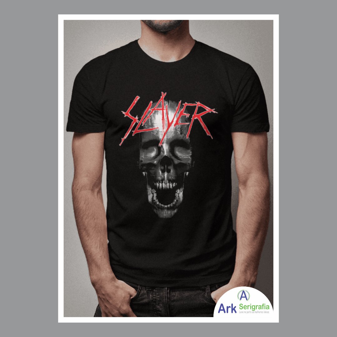 arkserigrafia's tweet photo. A Ark Serigrafia traz hoje pra você a estampa de uma das maiores bandas de Thrash Metal...Slayer!!
⠀
🎸🎼🤘💀
⠀
#Slayer #camisaslayer #estampaslayer #musica #thrashmetal #rock #arkserigrafia https://t.co/6Hwh5b93Tk