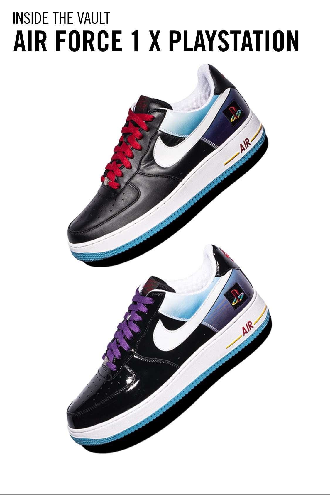 J23 iPhone Twitter: "Inside the Vault: Nike Air Force 1 x PlayStation Details -&gt; https://t.co/2vRiASmnUA https://t.co/B9O9pLNNzH" / Twitter