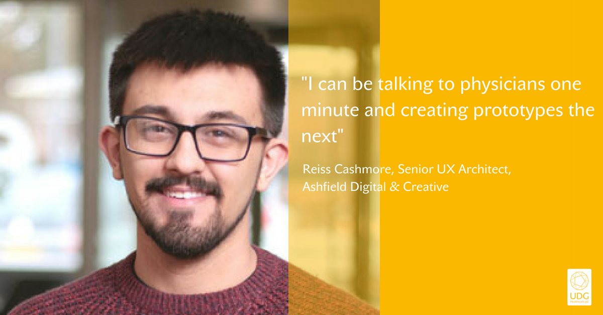 AshfieldHealth's tweet photo. Digital within medcomms, Ashfield's Digital &amp; Creative Reiss Cashmore gives us an insight into the role of a Senior UX Architect -> https://t.co/cennfwP4NF #medcommsday #medcomms https://t.co/YE9WVHGpQZ