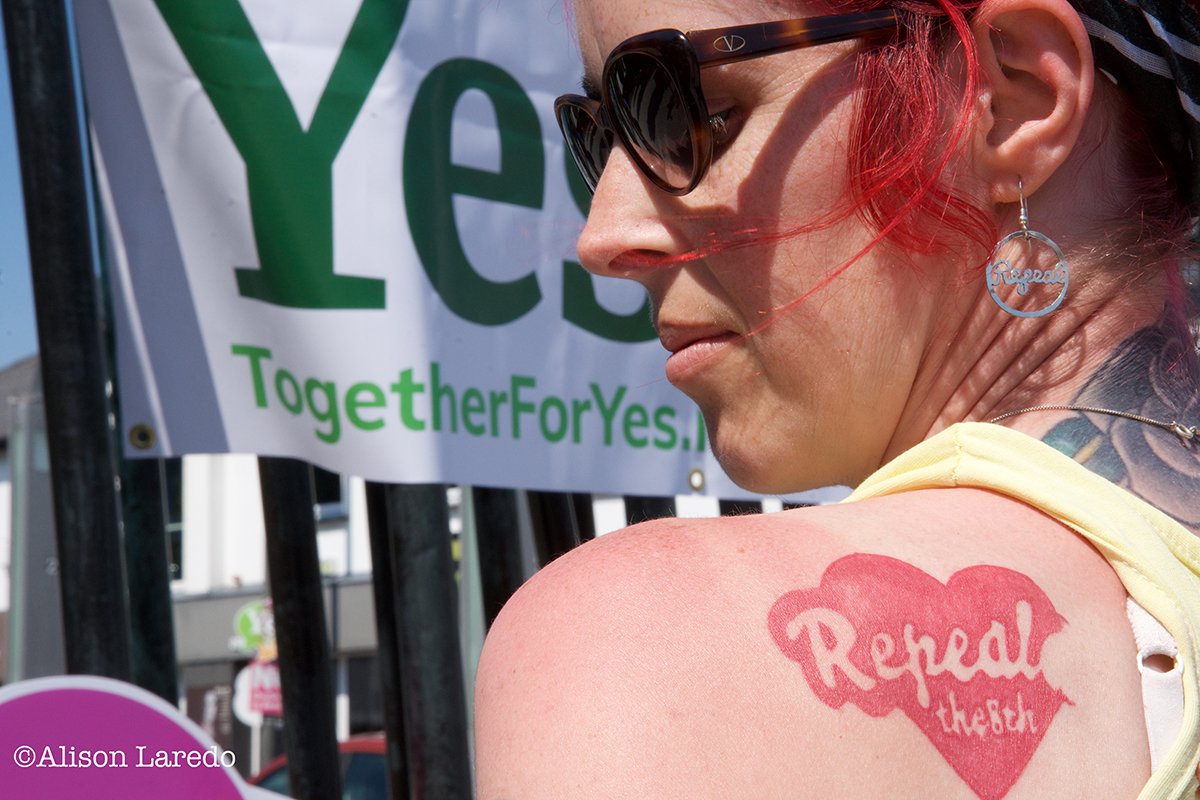 AlisonLaredo's tweet photo. @UnaMullally Not me but I photographed a Mayo T4Y campaigner's groovy tattoo  @MayoArc https://t.co/Espsla35vU
