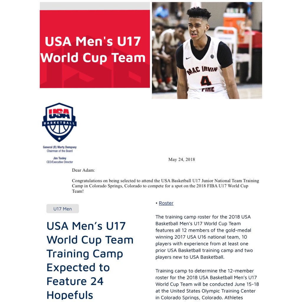 TheMacIrvinFire's tweet photo. Congrats to #MacIrvinFire 5Star 2020 PG Adam Miller on being selected to atted USA 17u Basketball Camp/Tryout. #MorganPark #MacIrvinFire #NikeEYBL https://t.co/4z9ZLNpsE7