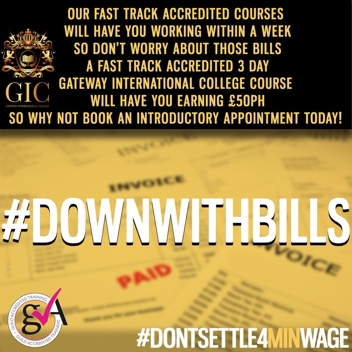 college_gateway's tweet image. Our fast track accredited courses will have you working within a week!
So don’t worry about those bills.
A fast track accredited 3 day Gateway International College Course will have you earning £50ph!So why not book an introductory appointment today! 
#fasttrackcourse #massage