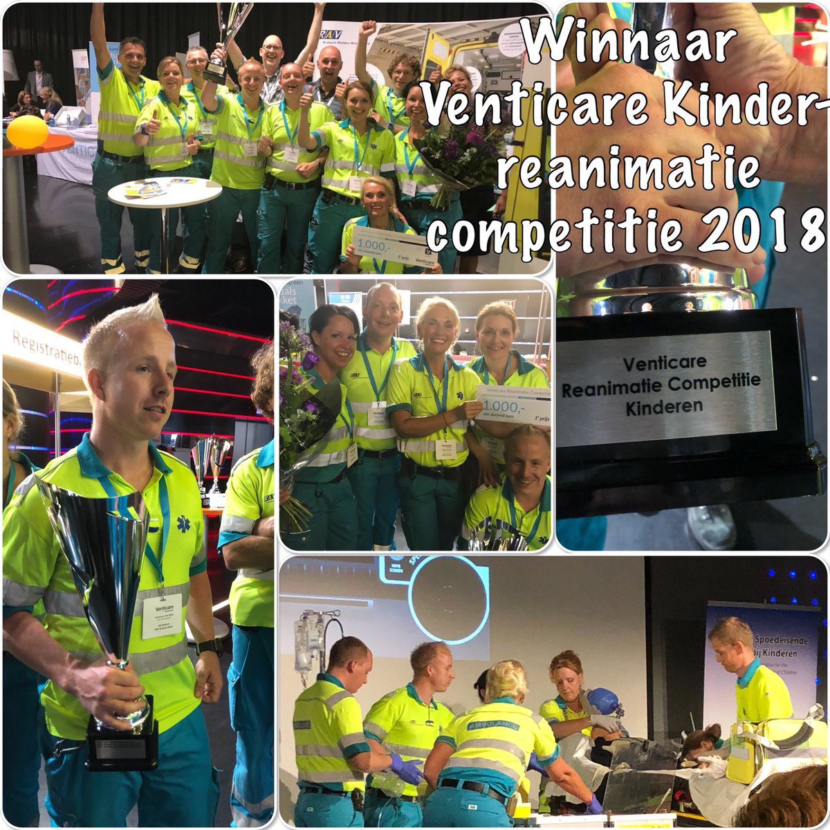 risco_van's tweet photo. @RAVBrabantMWN is de winnaar van de #venticare2018 Reanimatie competitie Kinderen. Super trots op het team dat weken hard heeft getraind.  Winnen is geweldig maar de meeste winst ligt op straat bij de slachtoffers die onze hulp nodig hebben, daar doen we het voor. https://t.co/YTSEjDgGSP