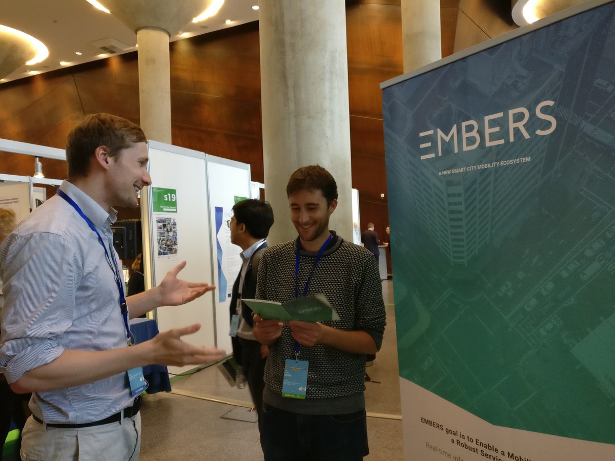 emberscity's tweet photo. No filter needed for those smiles, right? π That's the "EMBERS Syndrome" taking over the @IoT_Forum Β‘QuΓ© guay! #EMBERSCity #IoTWeek2018 https://t.co/9MDSAYHqEG