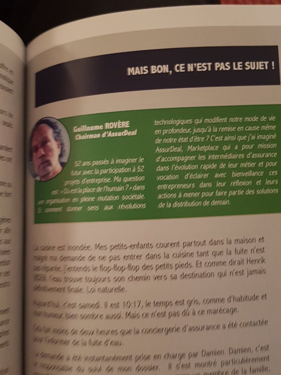 Alban_Jarry's tweet photo. "L'assurance au quotidien"
De @GuillaumeRovere 

Dans "Etre assuré en 2030"

#confexpertsroam #TransfoNum #assurance @EPA_Association

https://t.co/xlBTGcMdGc https://t.co/Ul7Qp1qSXo