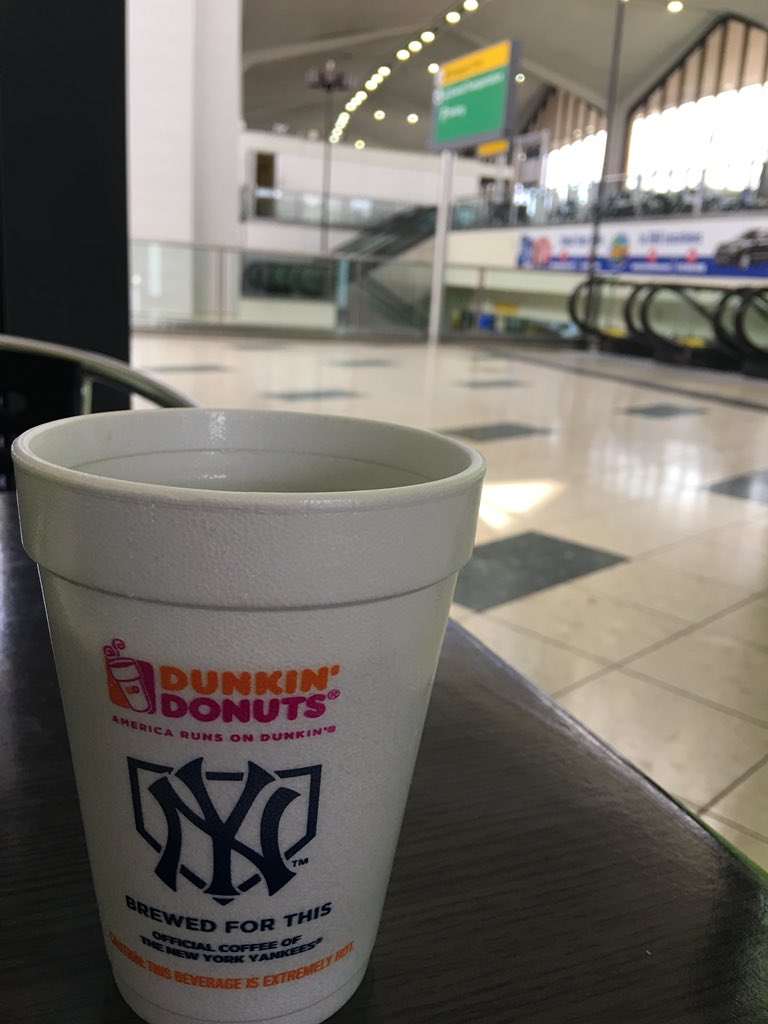 mscibetta's tweet photo. At @EWRairport drinking @dunkindonuts Coffee waiting for my family to arrive #RememberingAlex https://t.co/mDUk3dDYbL