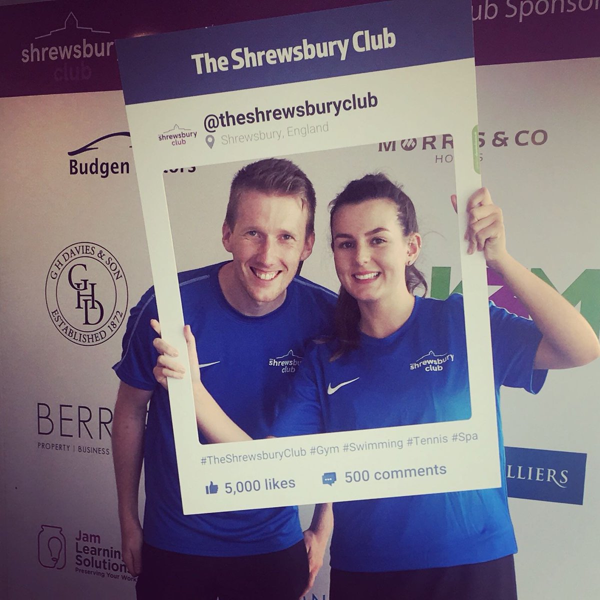 shrewsbury_club's tweet photo. Jon and Beth are all ready for summer with their new club t-shirts! ☀️ #theclubthatcares #summeriscoming #gottolookthepart https://t.co/yKNPyN0N2T