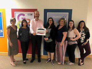 thePRINTevent's tweet photo. The @APT_tech staff in full support of @kkilga today on Capitol Hill-Exhibitions generate commerce #ExhibitionsDay  #PRINT18 @thePRINTevent https://t.co/NylFicox0O