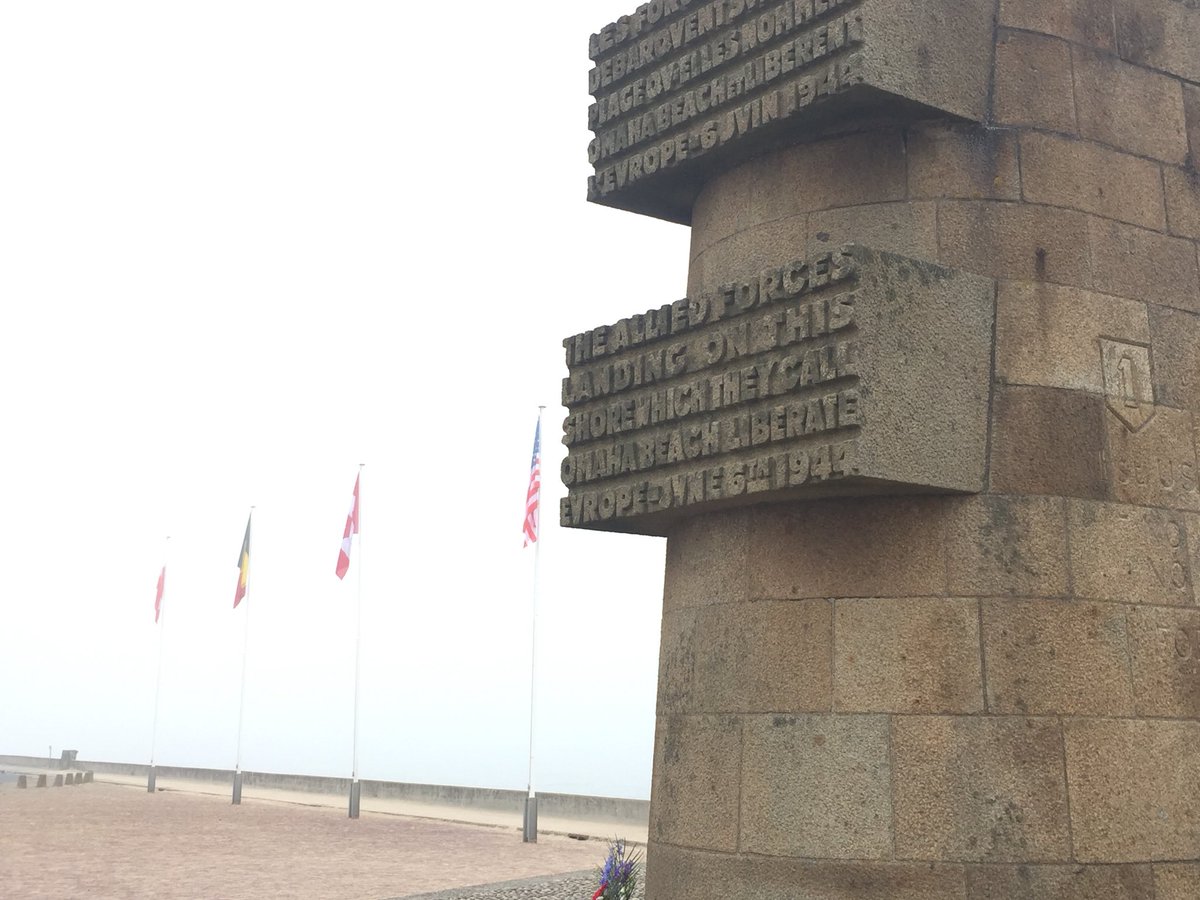 C____Miller's tweet photo. “The allied forces landing on this shore which they call Omaha beach liberate Europe - June 6th 1944

Here are some pictures I took two years ago exactly of Omaha beach, Normandy American Cemetery &amp; Memorial, and Point du Hoc. #DDay https://t.co/ZUAubLds6d