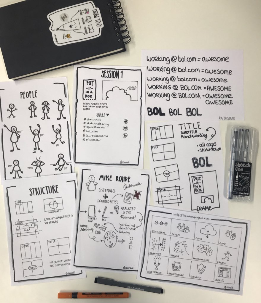 #preparing #spacessumit #sketchnotes #sketchnotearmy <a href="/bol_com/">bol</a> @laurensbonnema <a href="/arientekent/">Arien Mol</a>