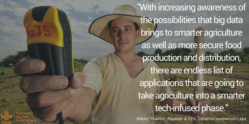 CGIAR_Data's tweet photo. "#BigData in #agriculture is not only about farming but involves the entire supply chain." https://t.co/WKQxgqIhlD @dataoneio #dataone #smartfarming #data4ag
Photo by @NeilCIAT https://t.co/Y7JZj3NOSX