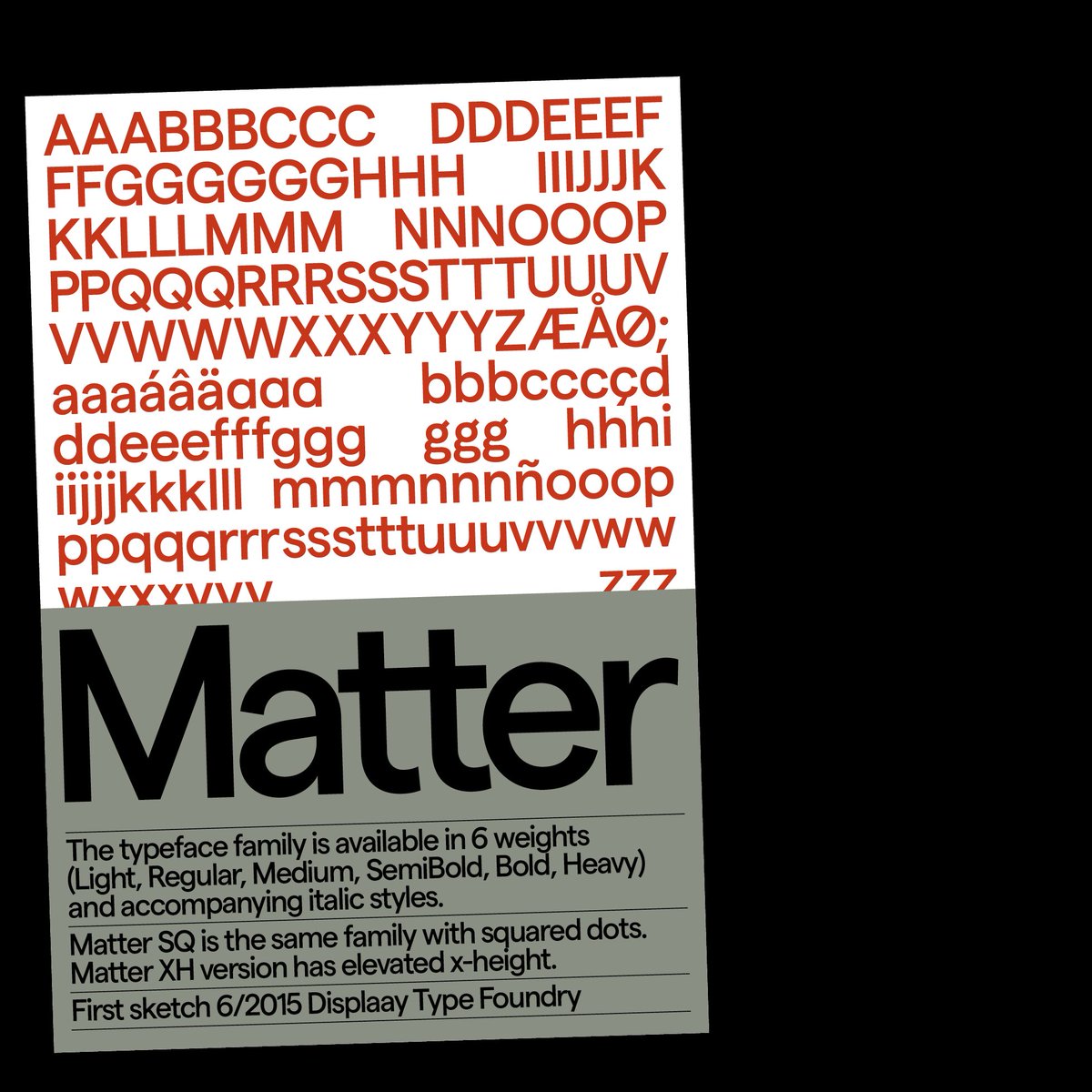xyz_displaay's tweet photo. Poster A2 with Matter & Matter XH typeface for the exhibition called "Greetings from Prague" by @print_program. Visit Carouge (CH) until June 3rd. #displaay #matter #specimen #typeface #font #praguescene #graphic #printprogram #lafonderie #design #exhibition #czech #poster https://t.co/DaYfCUHW0N