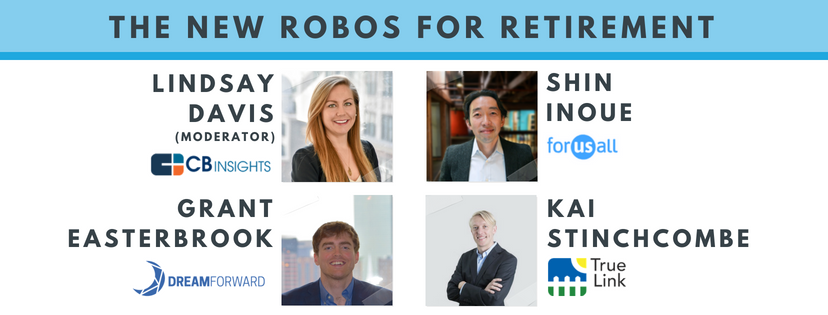 InVest_Event's tweet photo. Session Sneak Peek: New Robos For Retirement. Hear from the newest players in the #Retirement &amp; #401k market about the #digitaltransformation of retirement plans. @CBinsights @MyDreamForward @Eastertweet @ForUsAll401k @shinichiroinoue @TrueLinkFin @KaiStinchcombe #roboadvisor https://t.co/UsIoT5CuBt
