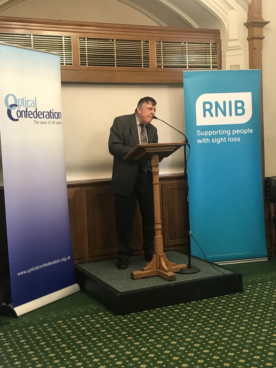 Lord Low speaks at the Eye Health APPG report launch