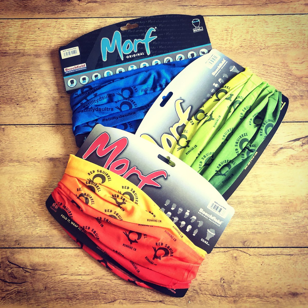 How lush are the new <a href="/redsquirrelrun/">Red Squirrel Run Co</a> buffs? These arrived today, my well earned <a href="/goeventswales/">Go Events Wales</a> #Stilltydsultra blue buff &amp; some awesome new summer colours too. Thanks Chris, love them! 😍 #buffs #racecheck #visorclub #runner