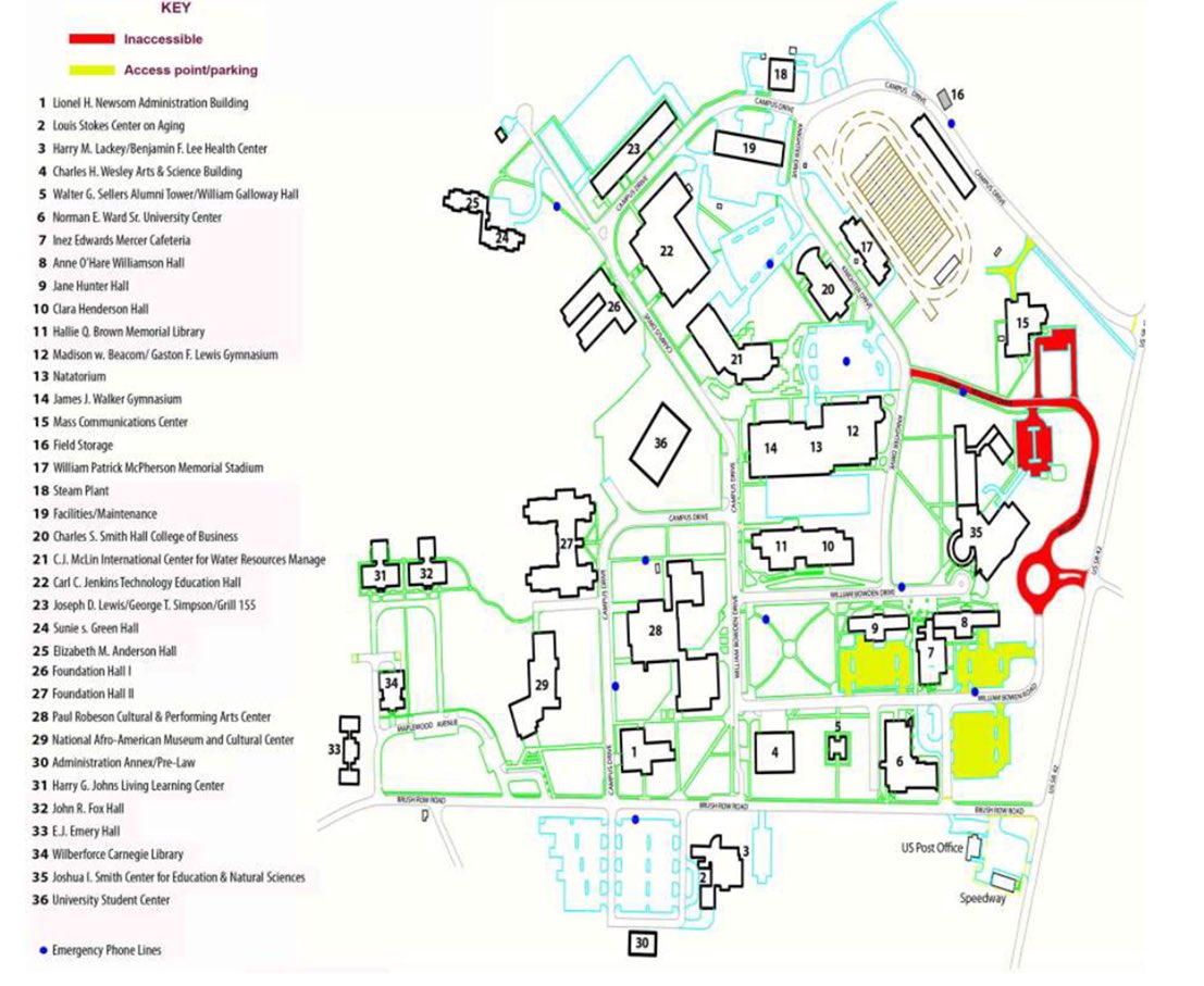 central state university campus map Central State University On Twitter The Following Areas Will Be central state university campus map