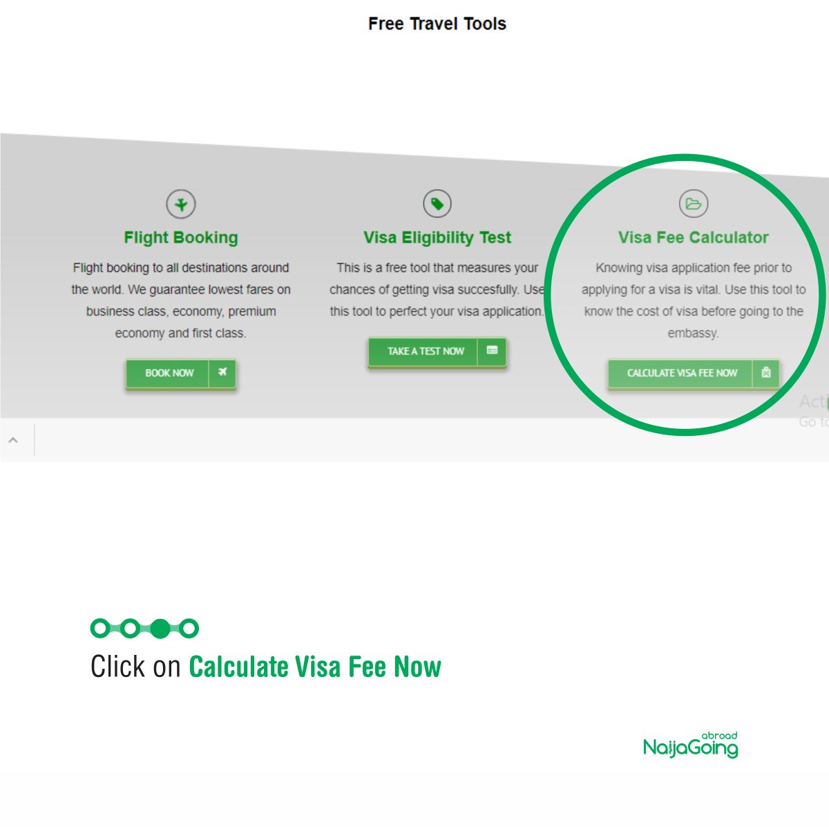 9jagoingabroad's tweet image. 3- Click on Calculate Visa Fee Now
.
.
.
#traveltool #visafeecalculator #naijagoingabroad