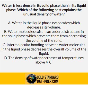 GoldStandardDAT's tweet image. DAT Question of the Week! #DATprep #acetheDAT #predental