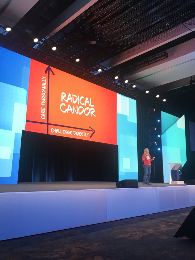 CornerstoneInc's tweet photo. “If you’re practicing Radical Candor on a regular basis, it’s like brushing your teeth. If feels gross when you don’t do it.” @kimballscott #radicalcandor #CsodConf18 #NavigateTheFuture https://t.co/pvW2FGw2He