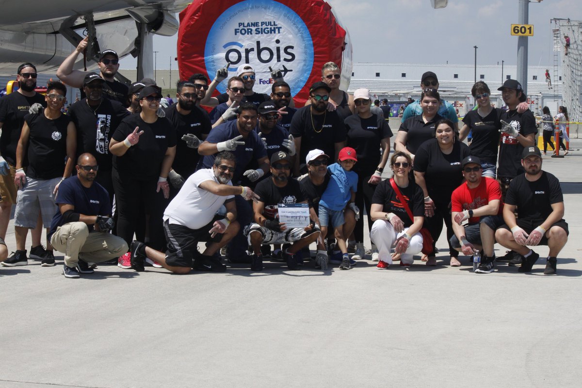 OrbisCA's tweet photo. Big shout-out to the @BMWTrueNorth team for pulling for our team and supporting Orbis in the fight against avoidable blindness! And an extra shout-out to them for being our fastest pulling team.. under 10 seconds! amazing work everyone! https://t.co/jCsnYSY9rr