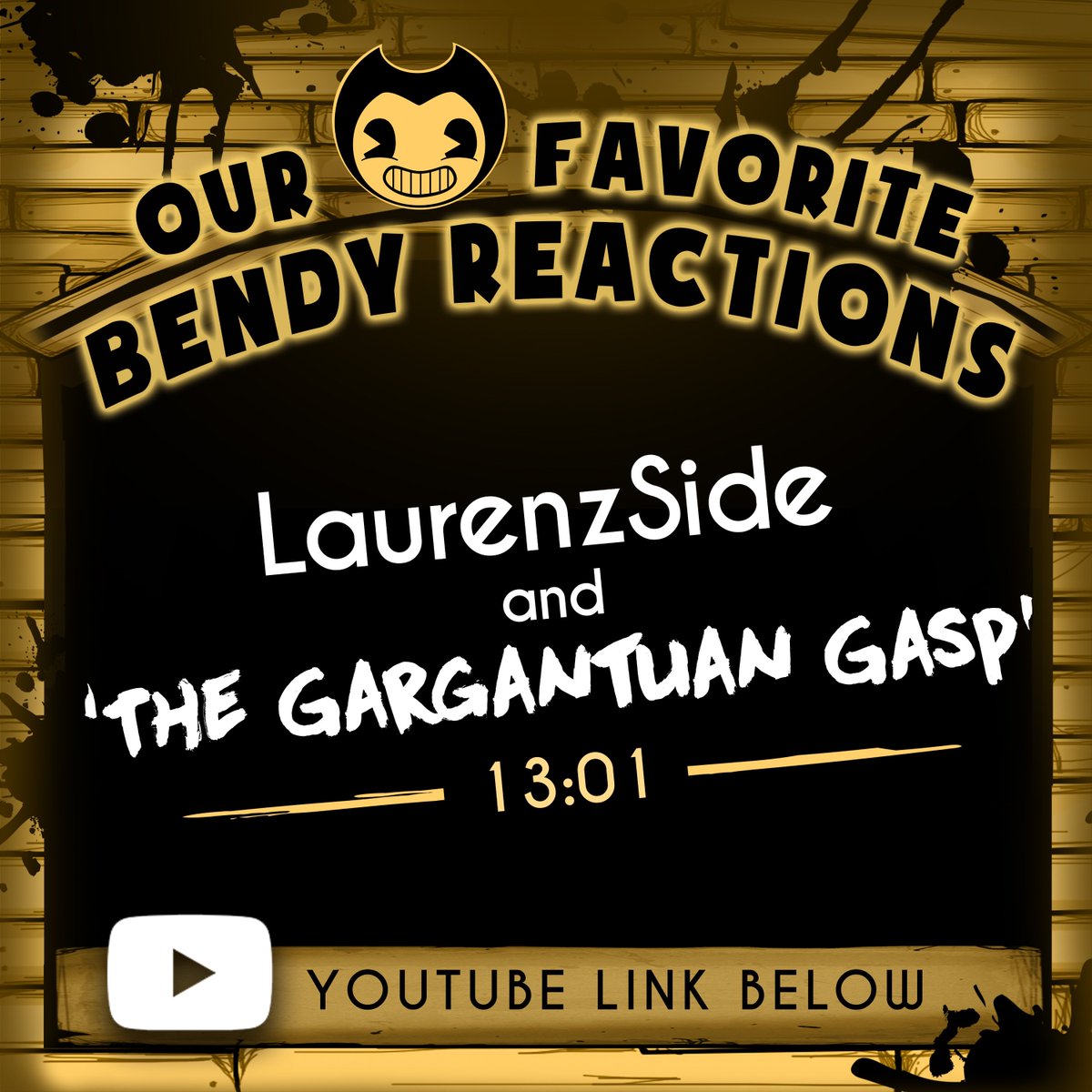 Bendy's tweet image. Another of our favourite #BATIM #ChapterFour #reactions from LaurenzSide and a gargantuan gasp at 13:01! ow.ly/Of5X30kklOp