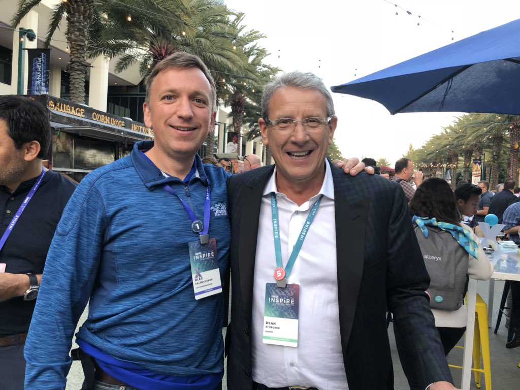 olegkal's tweet photo. Solution Center at #Alteryx18 is awesome! The guy who helped me spent 30 minutes troubleshooting and brainstorming. Next day I see him on stage - CEO @alteryxdean ! https://t.co/Q8Q1l4tDMJ