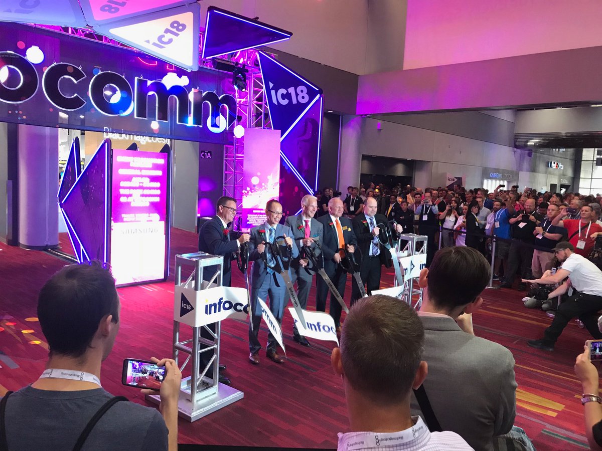 JeffJji's tweet photo. #InfoComm18 ribbon cutting! #Spinitar #SpinitarChallenge https://t.co/CO3ma4usm6