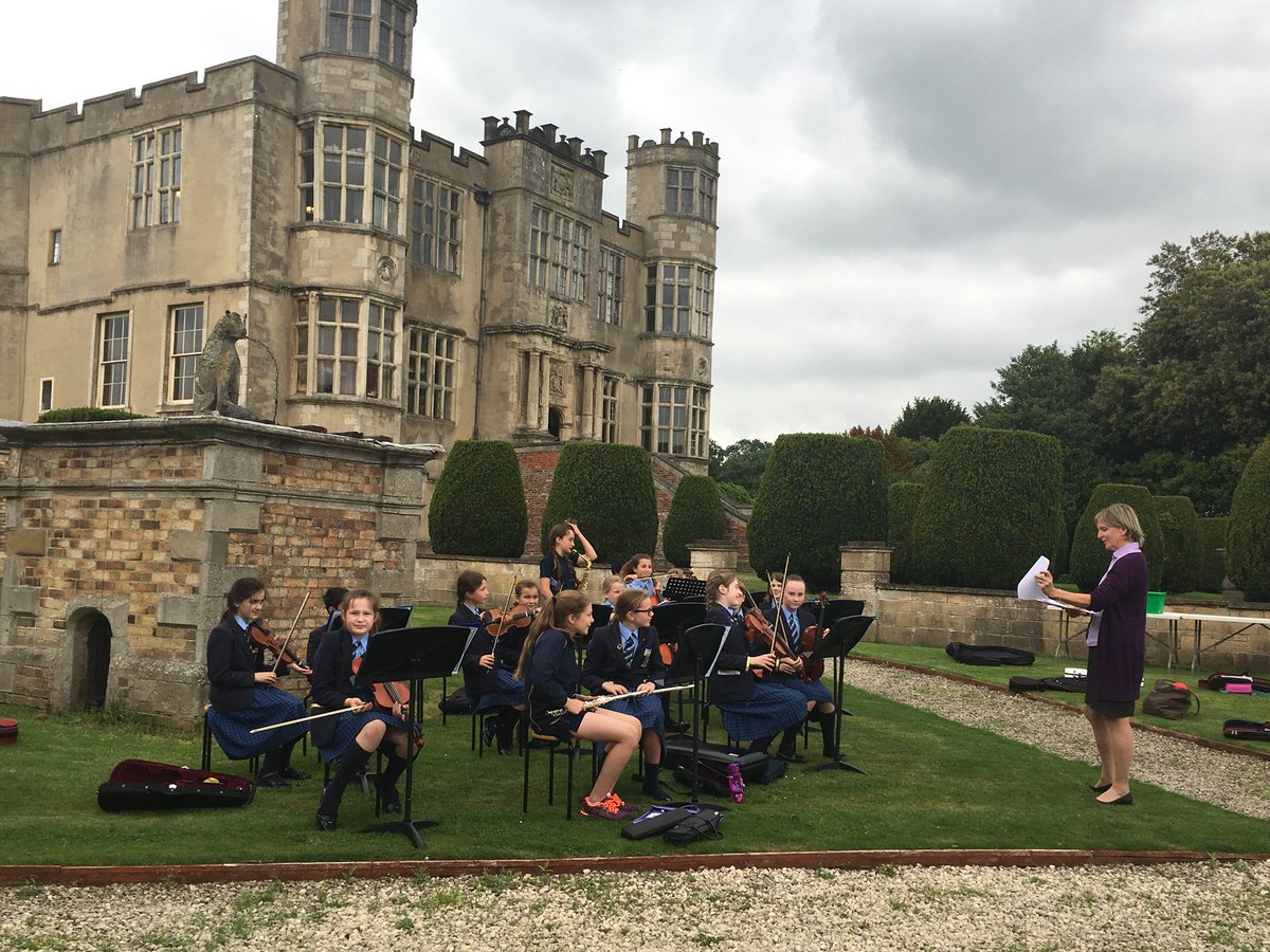 BarlboroughHead's tweet photo. Archery on the ha ha, orchestra in Lions court. Very special @BarlboroughHall https://t.co/iQvClqSEY7