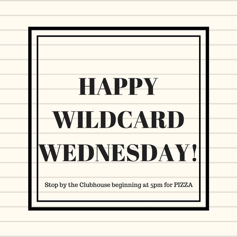 ConnectLawrence's tweet image. Today is WILDCARD WEDNESDAY! Join us in the Clubhouse beginning at 5pm for FREE pizza! 🍕🍕#connectionatlawrence #wildcardwednesday #firstcome #firstserve #FREEpizza