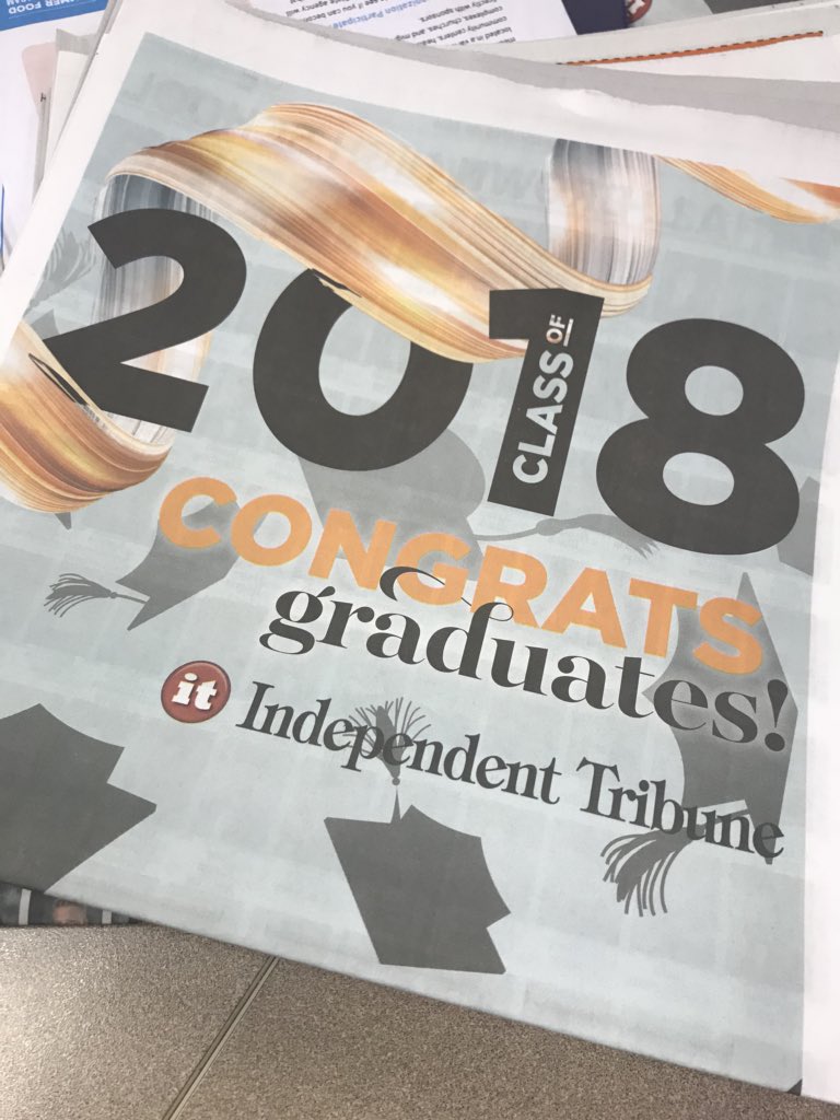 Erin_Kidd_'s tweet photo. Pick up your copy of our graduation section today!! See the students that are graduating this weekend! @CabCoSchools #graduations2018 https://t.co/w4erG66Nlv
