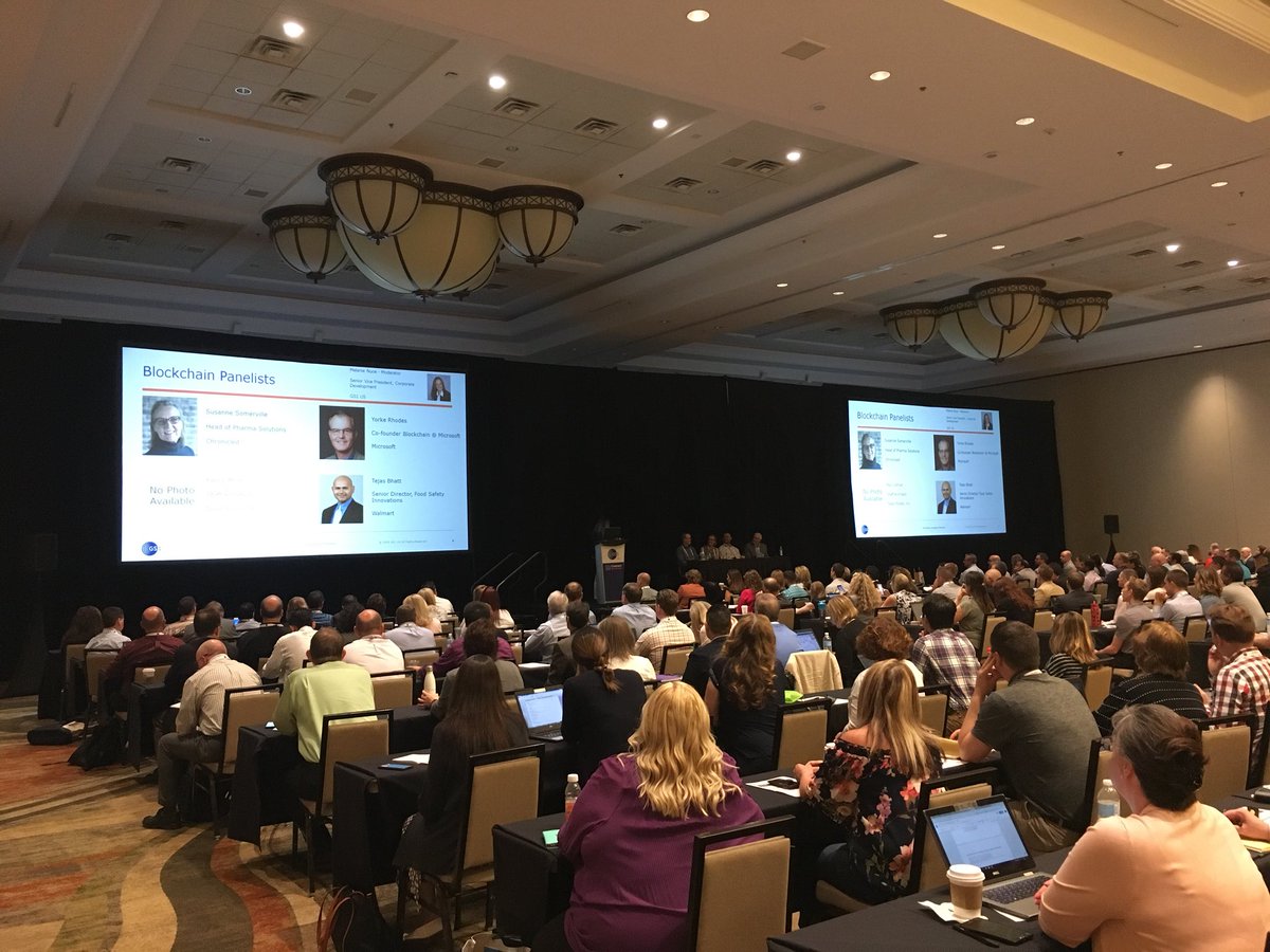 Chodgson64's tweet photo. Blockchain discussion @GS1Connect highlights desire for full transparency across the supply chain. See how #EnterpriseLabeling helps. @LoftwareInc tech track, 1:30, Grand Canton ballroom 9-11. https://t.co/yQfRbnbFDL