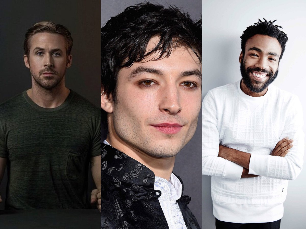 PopCrave's tweet image. Ryan Gosling, Ezra Miller &amp;amp; Donald Glover have been shortlisted to play the iconic role of Willy Wonka in the new film.

Who would you like to see as the new Willy Wonka?