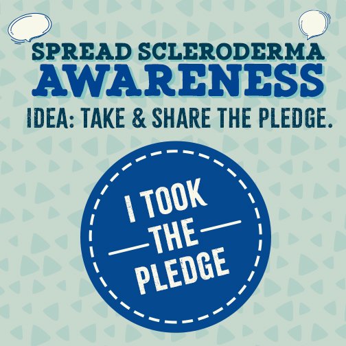 srfcure's tweet photo. Take the pledge. Spread the word. Raise awareness for a cure. Visit https://t.co/KJJ8CMNfol to get started. #SpeakUp #scleroderma https://t.co/omPsezCgU0