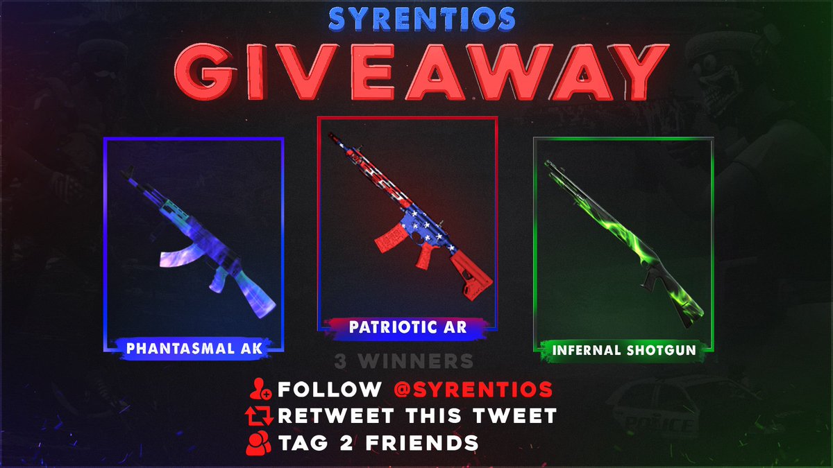 H1Z1 - Giving away the skins below

To enter:
- Follow <a href="/Syrentios/">Syrentios 🇳🇱</a> 
- Retweet this post
- Tag 2 friends

Giveaway ends at 06/15/18