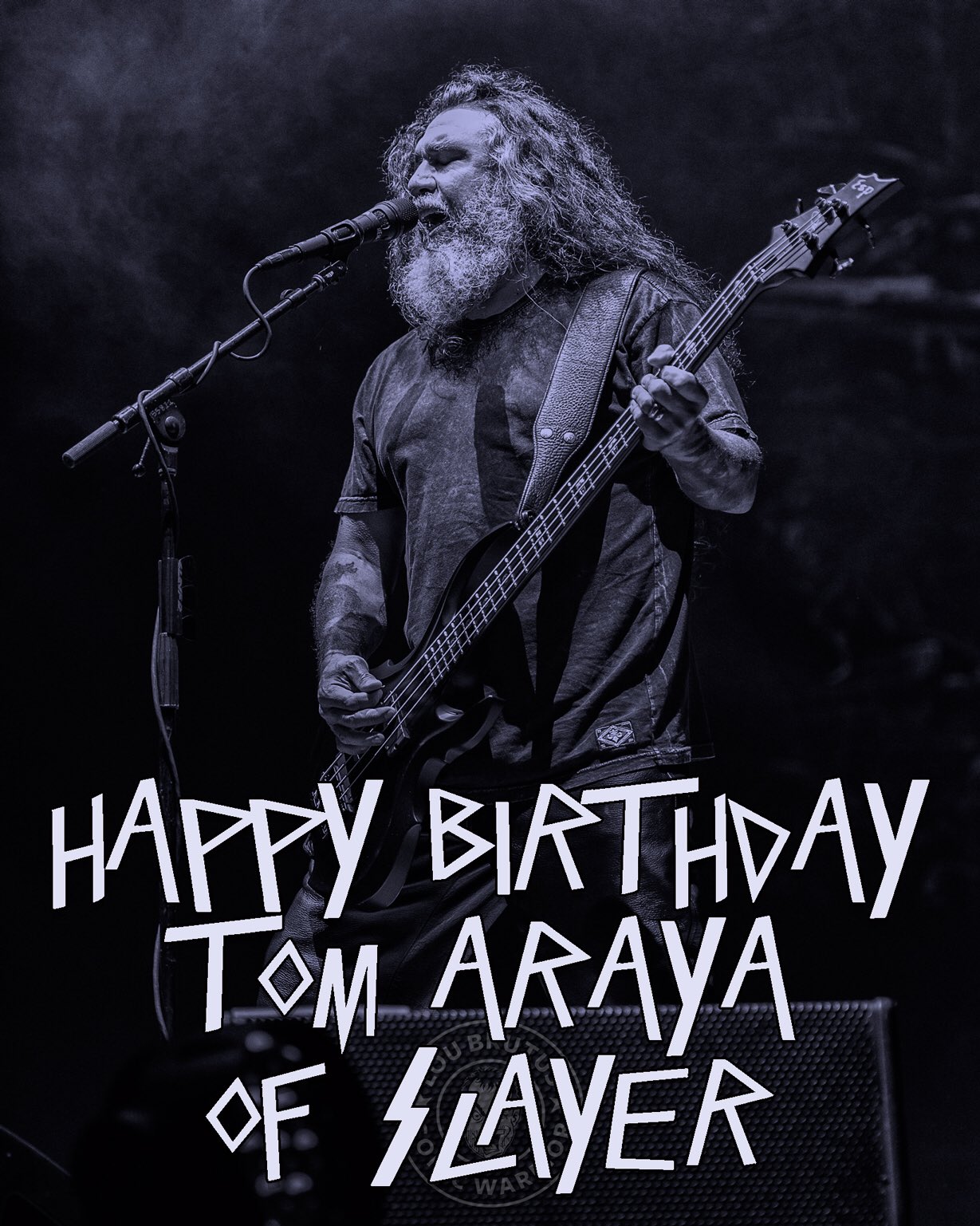 SLAYER DAY: Happy Birthday to Tom Araya of Slayer as we celebrate Slayer Day!  