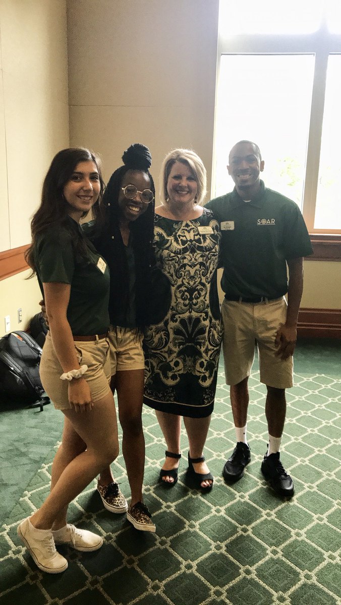 Tiona18OC18's tweet photo. “Dean Davis with us always there when we need her... staking claims, securing bags we know you want to meet her” ⛏💚✨ @UNCCDean https://t.co/Lw5ldztNYU