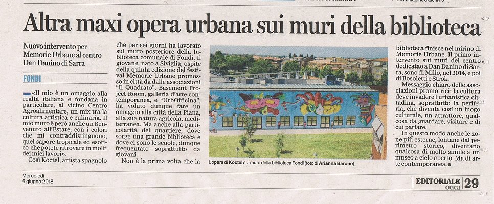 francescocicc1's tweet photo. Muchas gracias, Fernando! @memorieurbane #koctel #memorieurbane #urbanfestival #Fondi #visitfondi #murales #walls #artemuraria #Madrid #Sevilla #streetart #streetartfestival #arteurbana #carnival #colori #masqueunmuro https://t.co/bOwoX3eQ40