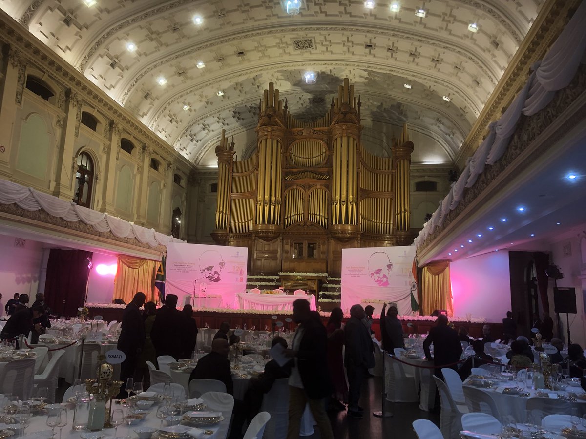 IndiainCapeTown's tweet photo. The stage, from where #MahatmaGandhi spoke in Nov, 1912 becomes a setting for commemoration of #125thAnniversary of #BirthOfSatyagrah. #Gandhi #IndSA18 https://t.co/EsbiJ9adcW