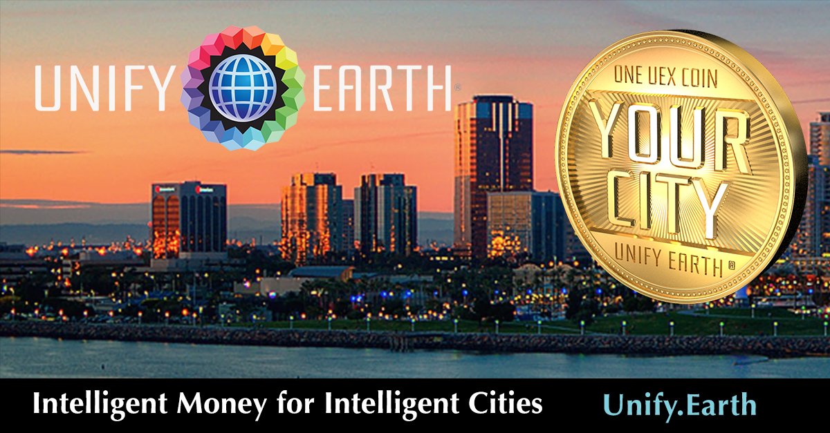 The UEX® City Coin is built specifically for the needs &amp; goals of cities. It can be integrated with a variety of city programs &amp; infrastructure to reinforce local incentives, fund city projects &amp; build community pride. 
#UnifyEarth #SmartCities
unify.earth