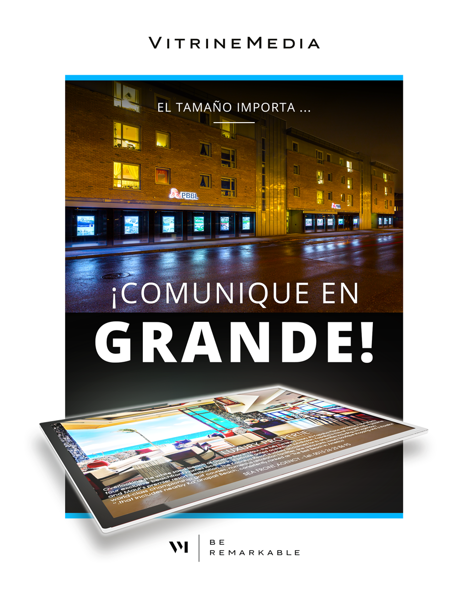 VM_Espana's tweet photo. ¡Comunique en GRANDE ... con VitrineMedia! 💡💡
#vitrinemedia #vm #vitrinemediaiberia #vitrinemediaworld #beremarkable #window #Light #vmwindows #mayores #inmobiliarias #ilumine #negocio #comuniquemejor #vendamas #businessolutions #beunique #comuniqueengrande #formatosgrandes https://t.co/KH0nSqwGyn