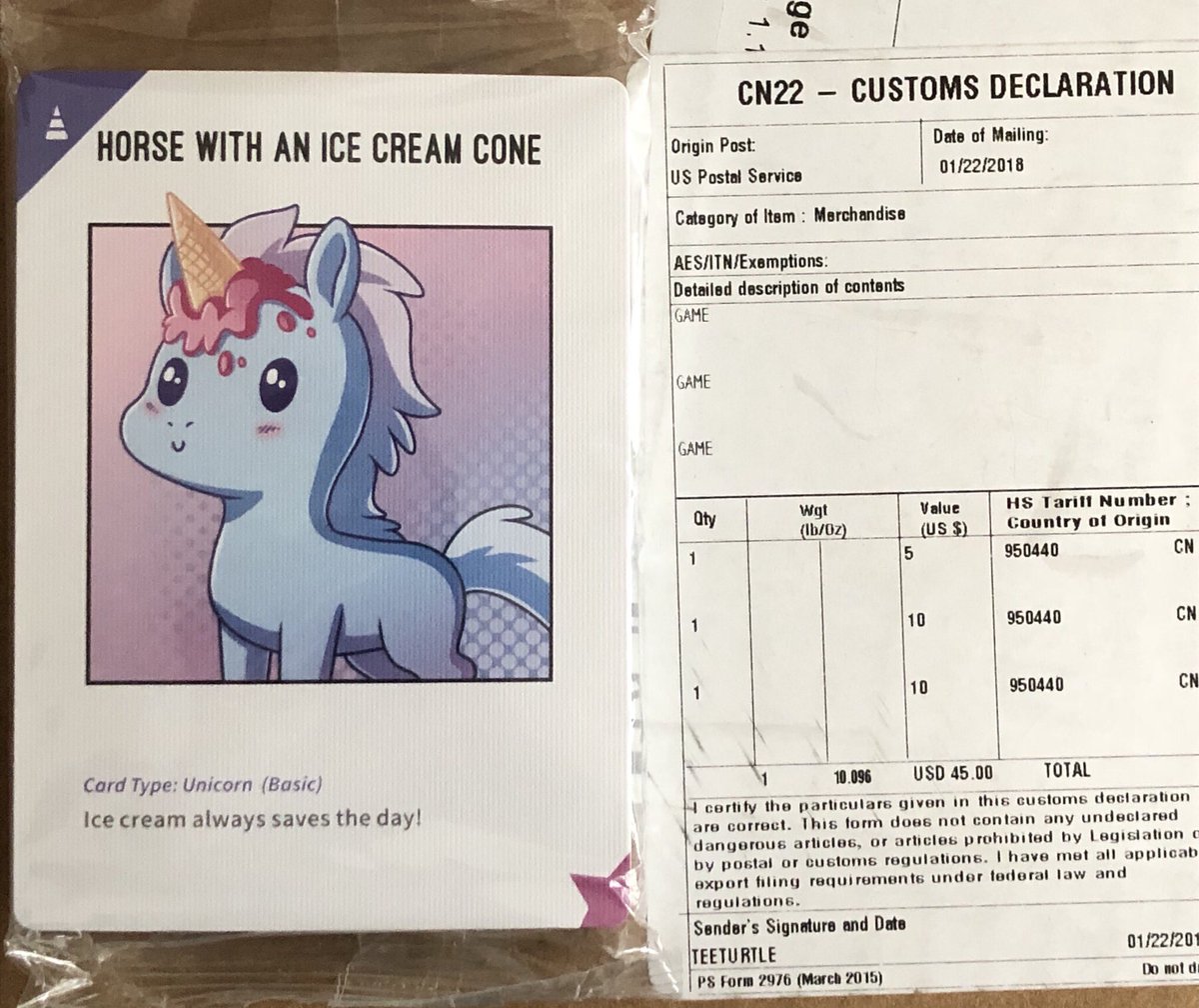 senomoto's tweet photo. After 4 months, Brazilian customs release my #unstableunicorns https://t.co/qthVJ5hvRl