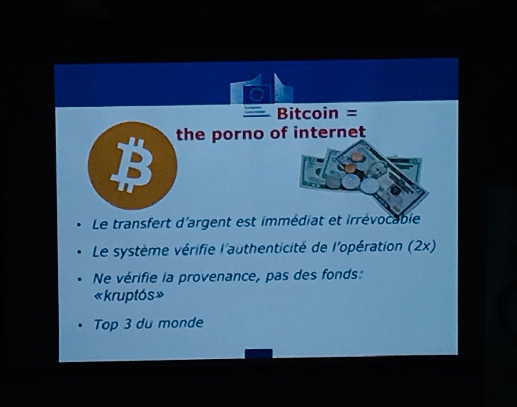 Le #bitcoin est le porno du #web selon <a href="/rudyaernoudt/">Rudy Aernoudt</a> #blockchain #bitcoin #digitalstrategy