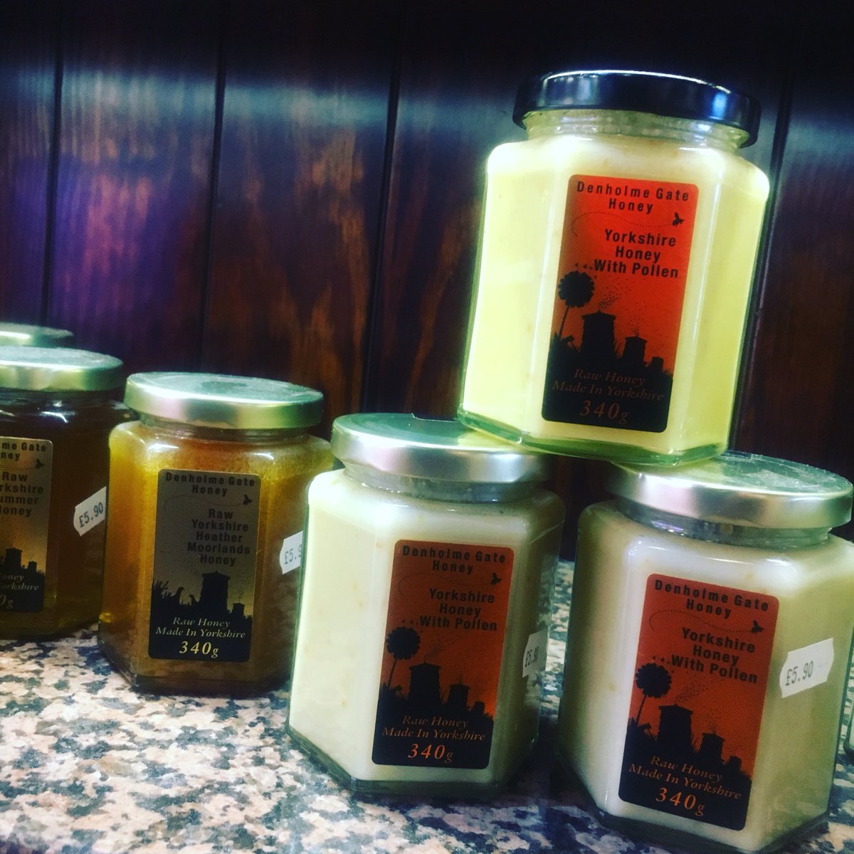 Struggling with hay fever? Try our local honey with added pollen. I’m not sure whether it works, but it tastes mighty fine!