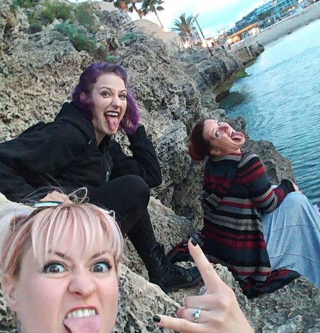 I found some badass frakking chicks in Spain!  #badasswomen #awesomeladies #spain @rija_mae @faythonfire<a href="/tag/badasswomen"class="tags">#badasswomen</a><a href="/tag/spain"class="tags"><span>#spain</span></a><a href="/tag/ilovemyjob"class="tags"><span>#ilovemyjob</span></a><a href="/tag/mediterraneansea"class="tags"><span>#mediterraneansea</span></a><a href="/tag/pinchme"class="tags"><span>#pinchme</span></a>