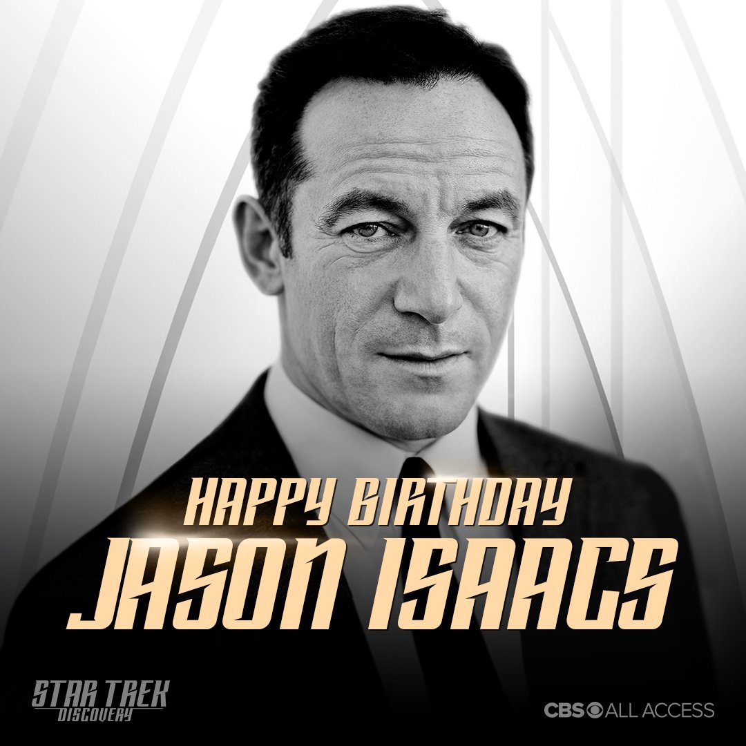 Happy Birthday to one helluva Starfleet captain, <a href="/jasonsfolly/">Jason Isaacs</a>! 🎂🖖 Live long and prosper! #StarTrekDiscovery
