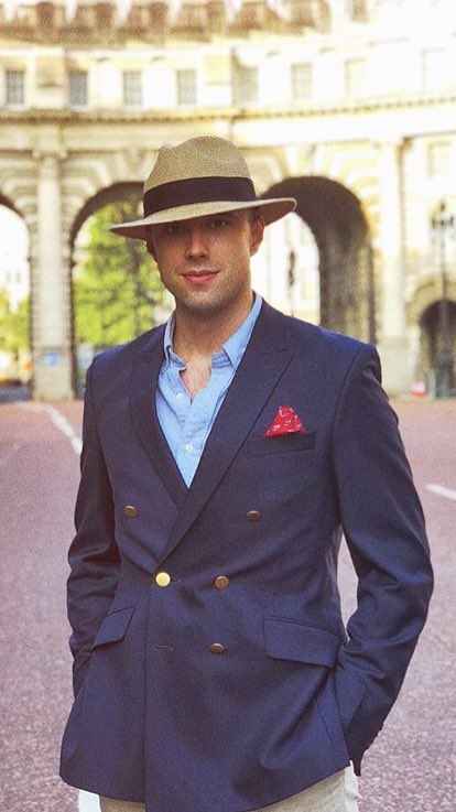 Our Client Max epitomising summer in the city style #hawkesbespoke