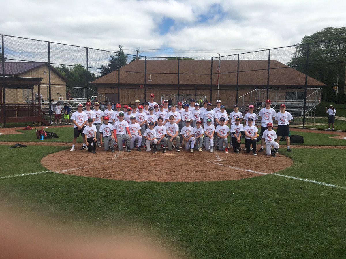 WattersonBB's tweet photo. A bunch of tough guys and  two happy coaches at camp today. 13 inning game. Eagles 6. Watterson 4. Thanks to all camp coaches and campers! #wateringtheboo https://t.co/dMDphpOJ64