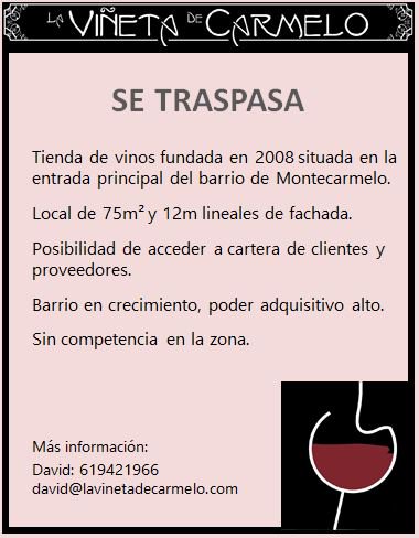 vinetacarmelo's tweet photo. Se traspasa https://t.co/hxIOiTK7pf
