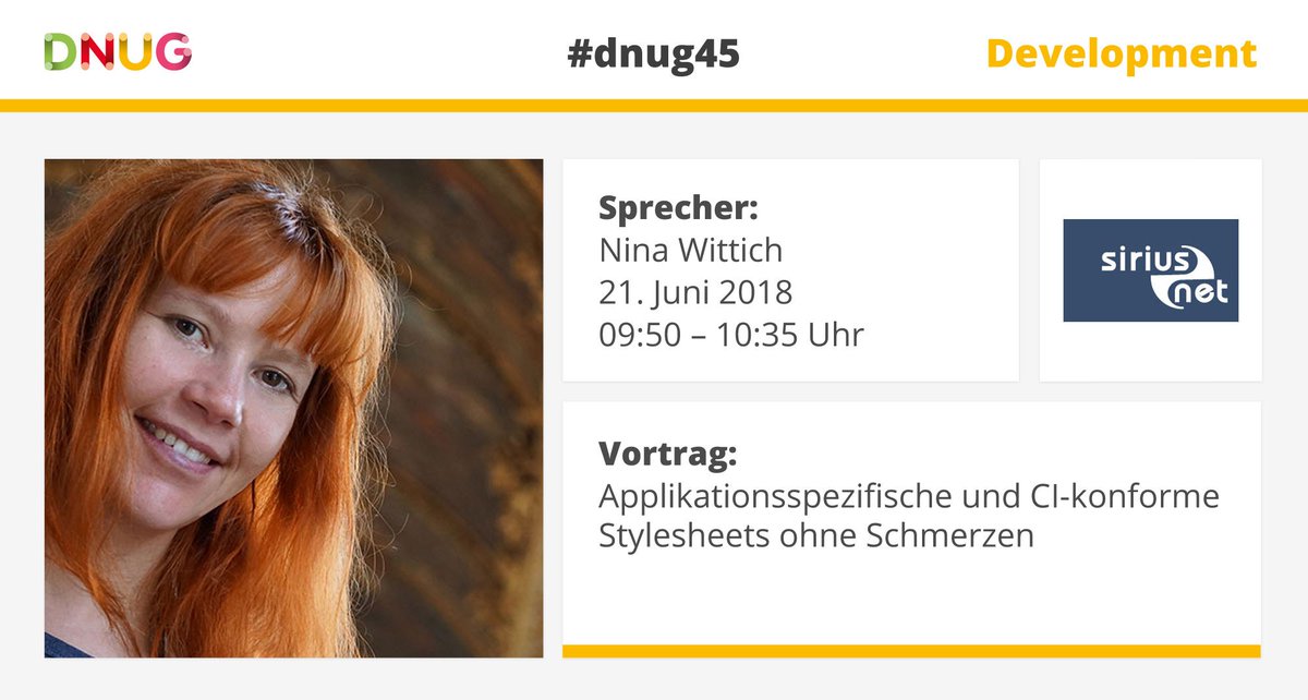 nina_wittich's tweet photo. Finally! My first Session will be at #dnug45! Okay, okay, I will present in german. It's my first time. I'm nervous enough 😀 https://t.co/8uegcmm7AD